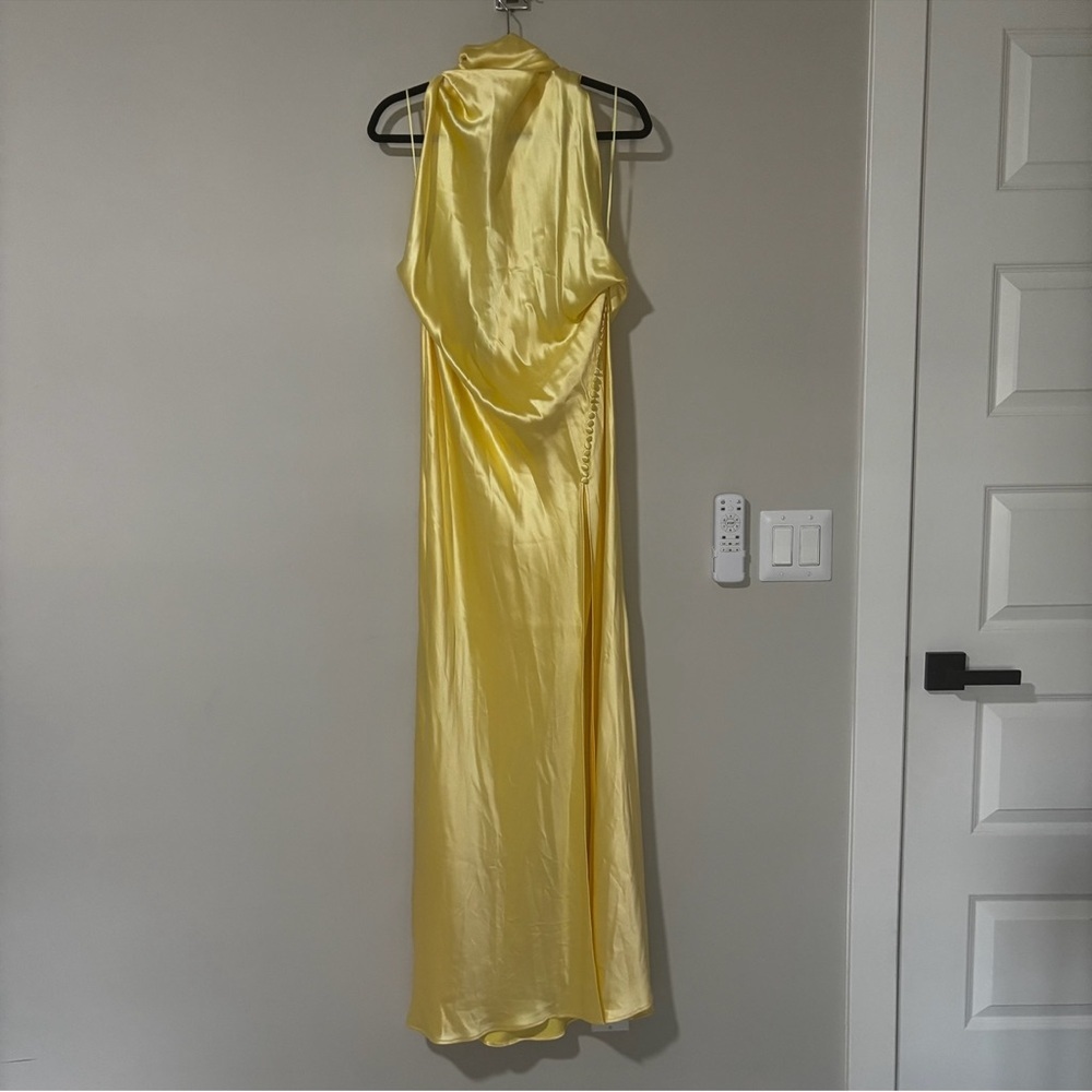 Sau Lee PENELOPE BACKLESS SATIN GOWN Size 14 - Picture 3 of 10